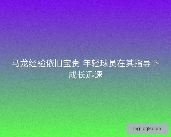 马龙经验依旧宝贵 年轻球员在其指导下成长迅速